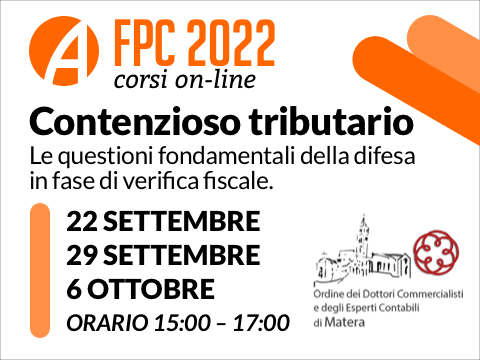 CONTENZIOSO TRIBUTARIO: corso online